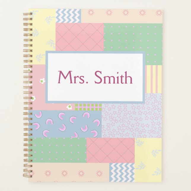 Agenda Patchwork de Pastel (Frente)
