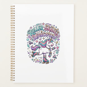 Agenda Patins Unicórnio Estilo Retro Gráfico
