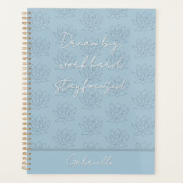 Agenda Pato Elegante Ovo Floral Azul Sonho Grande