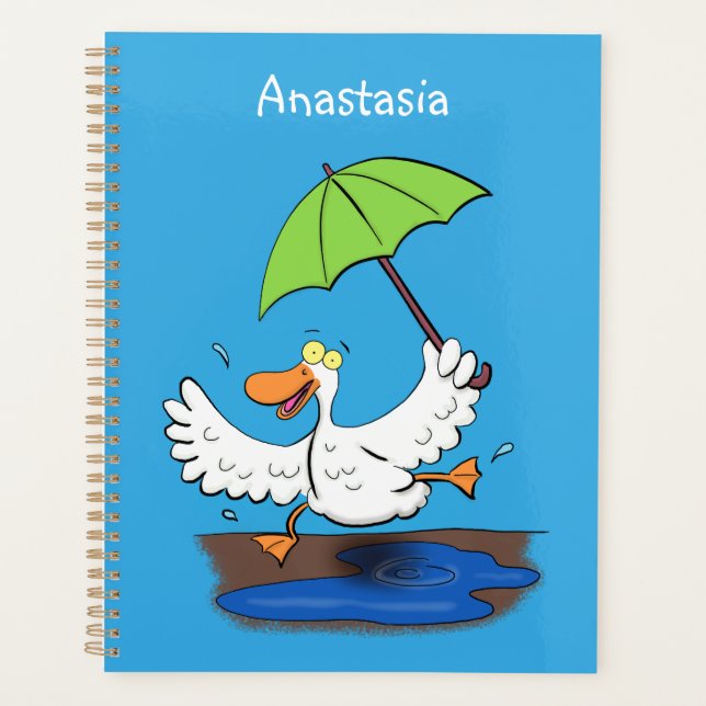 Agenda Pato engraçado com desenho animado de dança de gua (Frente)