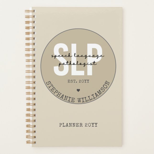 Agenda Patologista de Fala do SLP Personalizado (Frente)