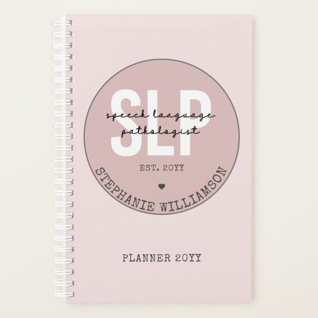 Agenda Patologista de Fala do SLP Personalizado (Frente)