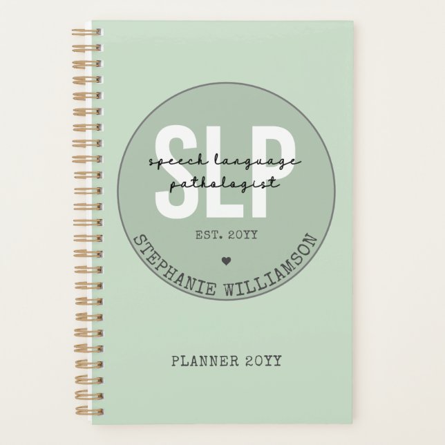 Agenda Patologista de Fala do SLP Personalizado (Frente)