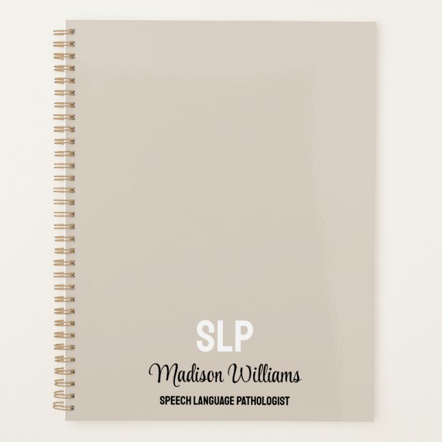 Agenda Patologista Personalizado de Língua de Voz SLP Pre (Frente)