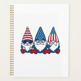 Agenda Patriotic Gnome Trio Vintage Vector Shirt Design_1