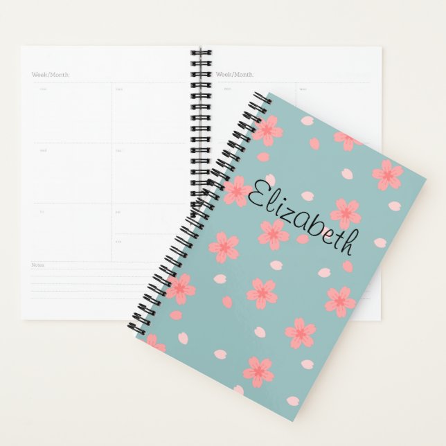 Agenda Patterno Floral Sakura Cherry Blossom (Exibição)
