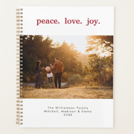 Agenda Peace Love Joy Holiday Christmas Family Photo