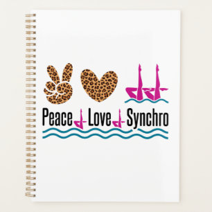 Agenda Peace Love Synchro Synchronized Nadando Artístico