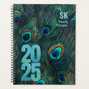 Agenda Peacock Feather Hardcover Spiral Planner