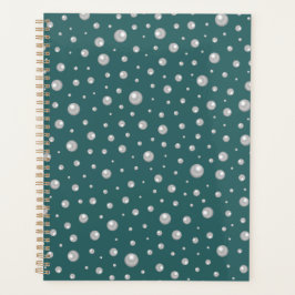 Agenda Pearl Pattern on Transformative Teal Background
