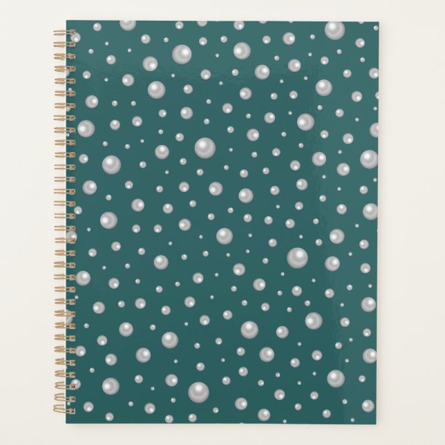 Agenda Pearl Pattern on Transformative Teal Background (Frente)