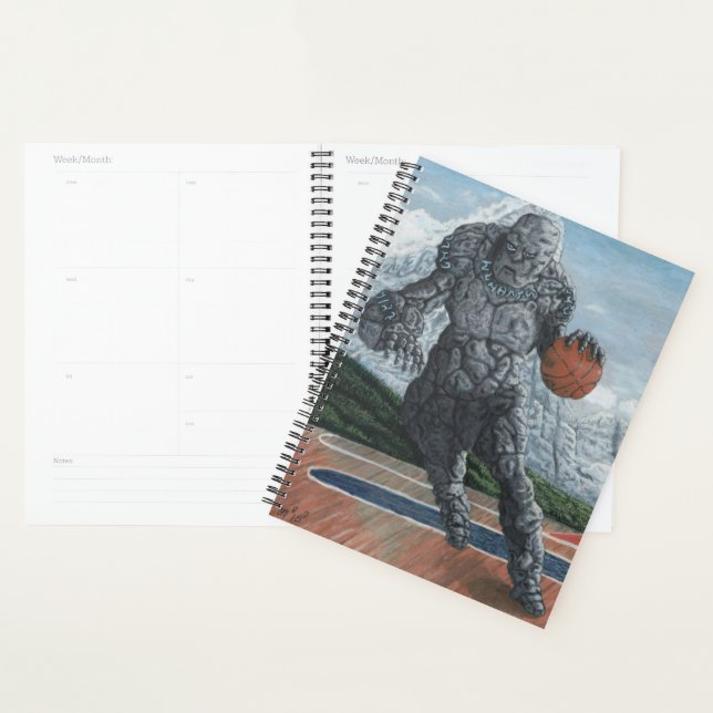 Agenda Pedra Golem Jogando Basquete Fantasia (Exibição)