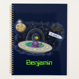 Agenda Peixe feliz e bonito com ilustração de desenho a