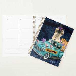 Agenda Pekingese Dog Halloween Truck Noite Assustadora