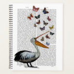 Agenda Pelican & Butterflies<br><div class="desc">Pelican & Butterflies,  Fab Funky.  Possui borboletas voando pela boca de um pelicano. | 190004D</div>