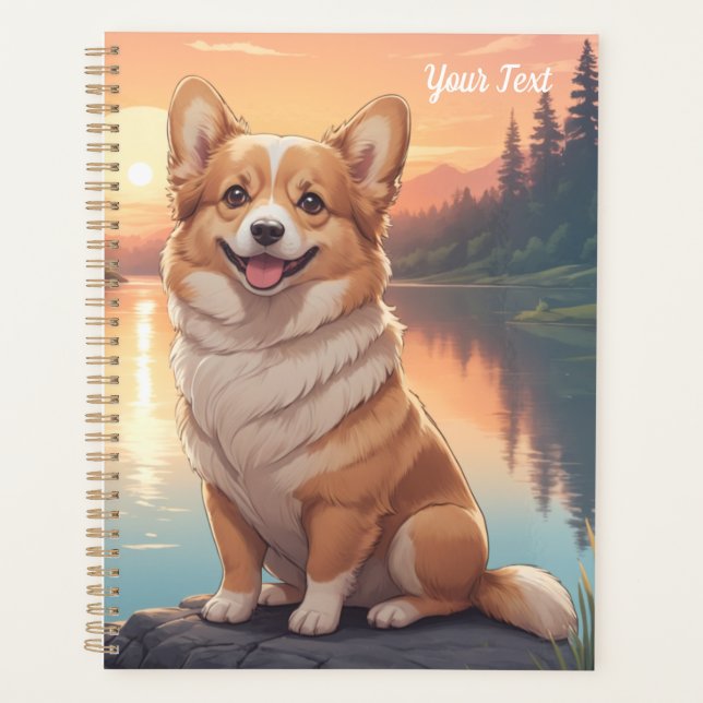 Agenda Pembroke Welsh Corgi pelo Lago (Frente)