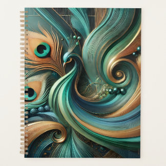 Agenda Penas de Pavão em Planner de Fluxo Abstrato