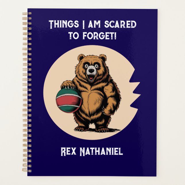 Agenda Pensamentos tesouros — Assustados em Esquecer o Pl (Frente)