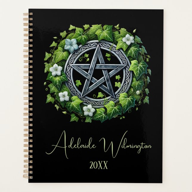 Agenda Pentagrama Verde Ivy (Frente)