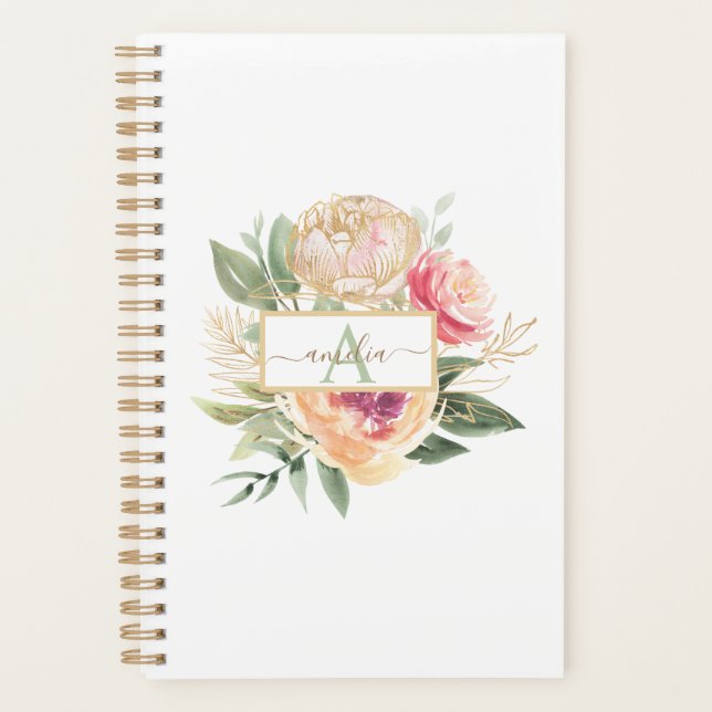 Agenda Peony Bloom Monographic name (Frente)