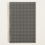 Agenda Pepita Clássica Houndstooth, Cinza Negra<br><div class="desc">Evergreen elegante e clássico padrão de tecido,  apresentando padrão pepita / houndstooth em combinação de preto e cinza.</div>