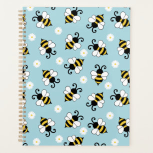 Agenda Pequenas abelhas e flores margaridas
