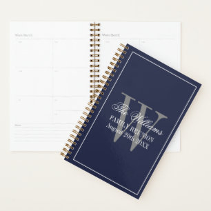 Agenda Pequeno monograma personalizado reagrupamento fami