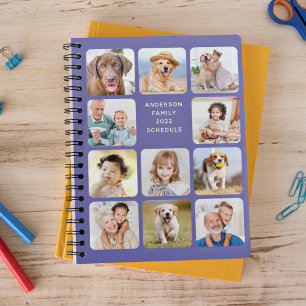 Agenda Periwinkle de Colagem de Foto Personalizada Modern