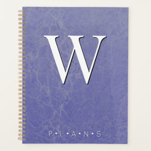 Agenda Periwinkle Purple Modern Marble Monograma
