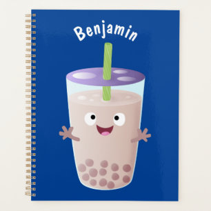 Agenda Personagem de desenho animado de bobina de chá de