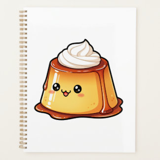 Agenda Personagem de Pudim de Caramelo Kawaii Fofo