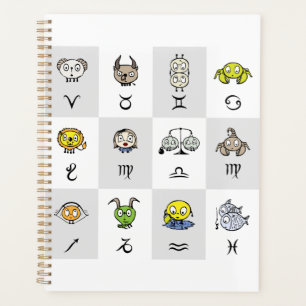 Agenda Personagens Astrológicos do Zodíaco Divertidos