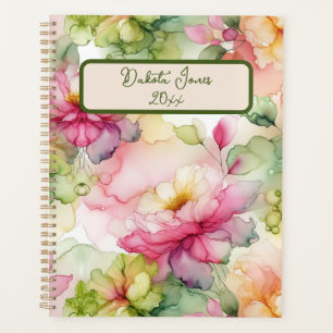 Agenda Personalização da Ilustração de Álcool da Flor de