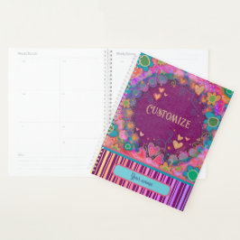 Agenda Personalização de Nome Personalizado Rotação Flora
