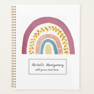 Agenda Personalização do Arco-Íris do Boho Moderno