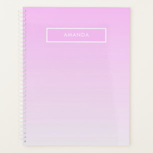 Agenda Personalização Minimalista Rosa dos Gradientes Mod