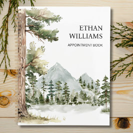 Agenda Personalizada Floresta Verde Aquarela