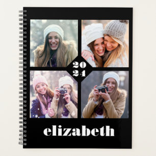 Agenda Personalizado 4-Foto Personalizado Branco Preto 20