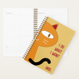 Agenda Personalizado Eu Faço O Que Eu Quero Gato Engraçad