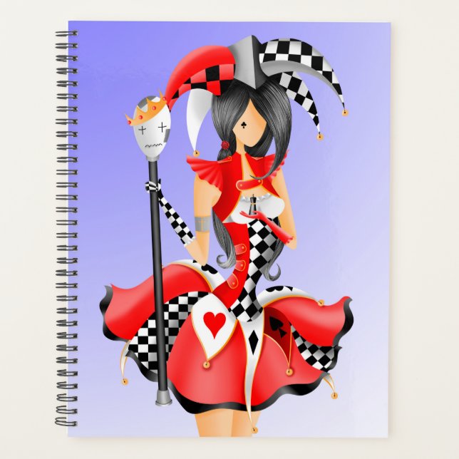 Agenda Personalizado Jester e Puppet King Red Blue (Frente)