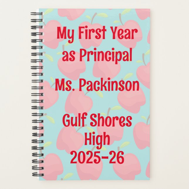 Agenda Personalizado Meu Primeiro Ano como Principal (Frente)