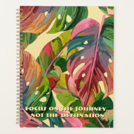Agenda Personalizado Monograma Floral Colorido Estético A