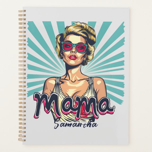 Agenda Personalizado Retro Mama Pop Art (7) (Frente)