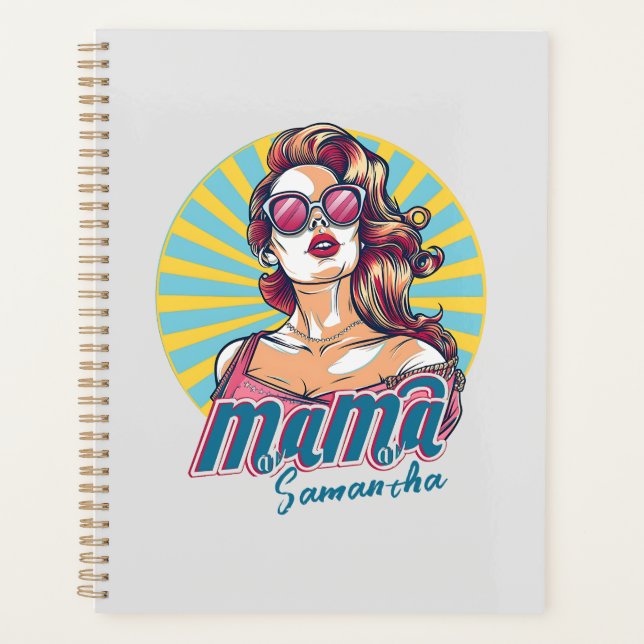 Agenda Personalizado Retro Mama Pop Art (9) (Frente)