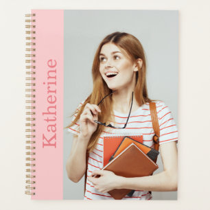 Agenda personalizar cor pastel de foto e nome