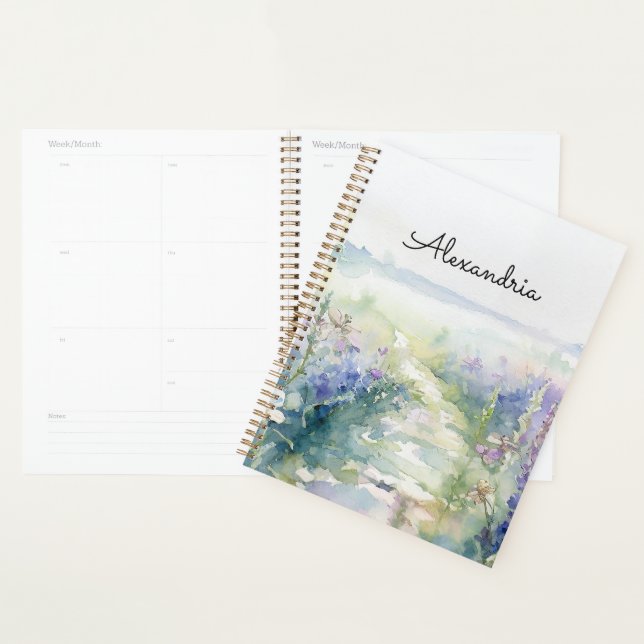Agenda Personalizar flores de Lavanda selvagem (Exibição)