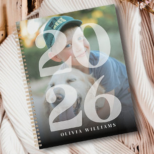 Agenda Personalizar Foto Moderno 2026 Sobreposição bran