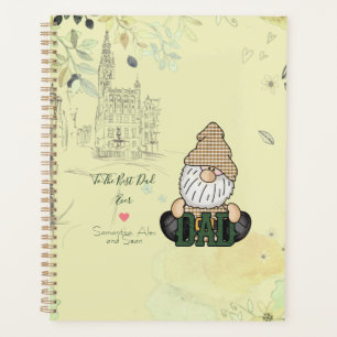 Agenda Personalizar Gnome do Pai Presente de Pai Vintag