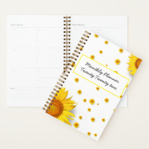 Agenda Personalizar o tema Girassol mensalmente Planejado