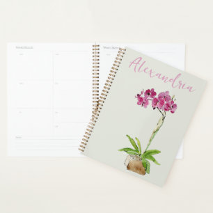 Agenda Personalizar o Watercolor Moth Orchard